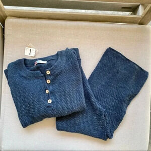 NWT Free People Hailee Sweater Set in Navy Blue